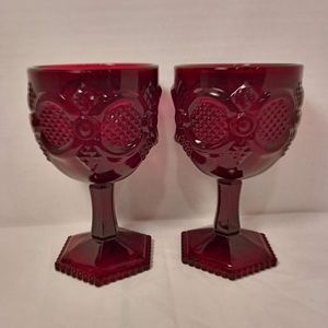 COPY - AVON Cape Cod Ruby Red Goblets